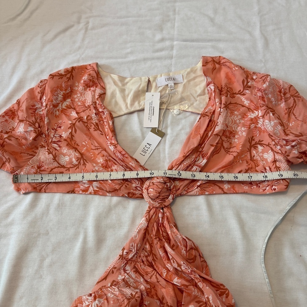 NEW Lucca Large Soraya Floral Cutout Maxi Dress ~ Boho Beach Tropical Vacation - Picture 6 of 10